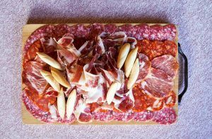 Lote de jamon, salchicho queso